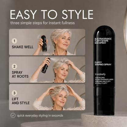 ✨Fluffy Hair Shaping Spray, Peach Scent Volumizing Hair Mist for Long Wear Hold