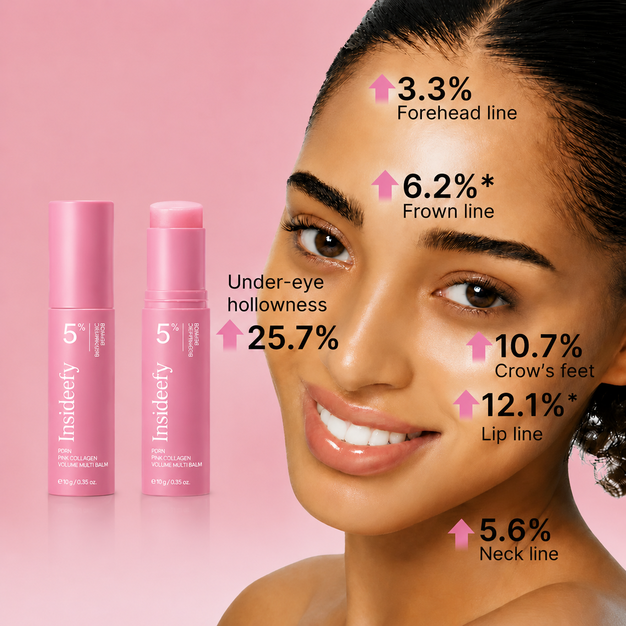 Smooth, Plump & Glow — No Needles Needed ✨-Pink Collagen Plumping Multi-Effect Lip Balm