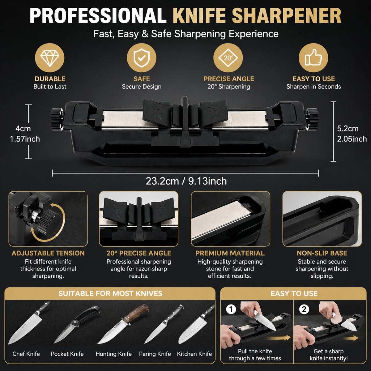 🛠️🔪Insideefy Portable Knife Sharpener