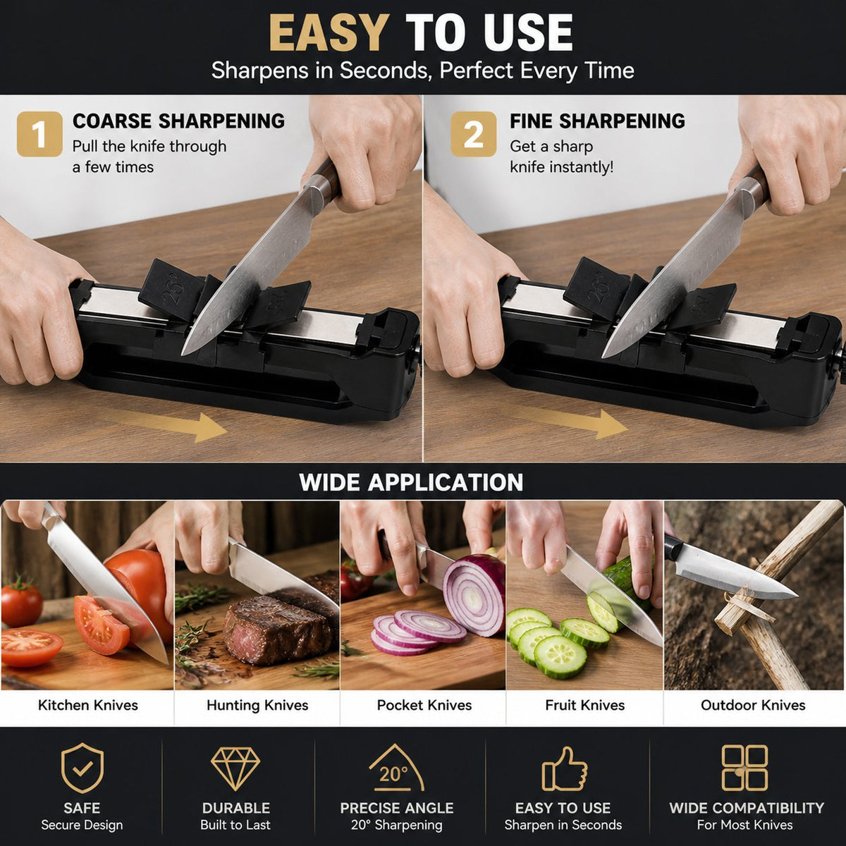 🛠️🔪Insideefy Portable Knife Sharpener