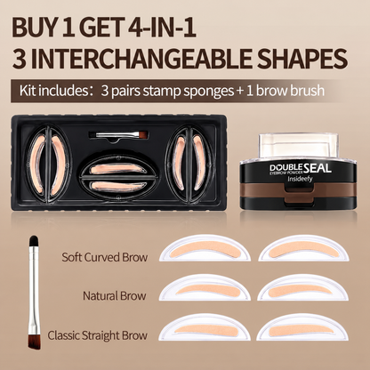 🔥 LAST DAY: BUY 1 GET 1 FREE 🌸 2-Color Waterproof Brow Stamp Kit for Quick, Natural-Looking Brows