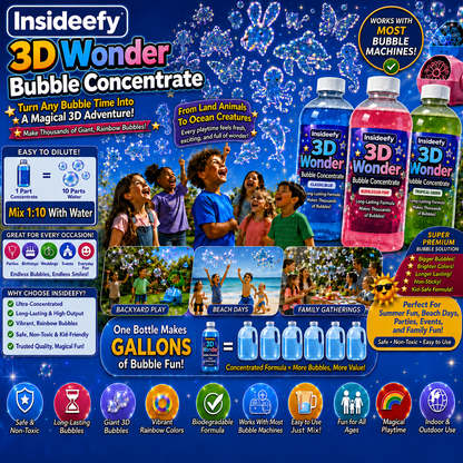 🔥🔥🔥Last day to enjoy a 50% discount🔥-Insideefy 3DWonder Bubble Concentrate Animal &Ocean Fantasy Theme