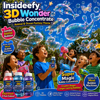 🔥🔥🔥Last day to enjoy a 50% discount🔥-Insideefy 3DWonder Bubble Concentrate Animal &Ocean Fantasy Theme