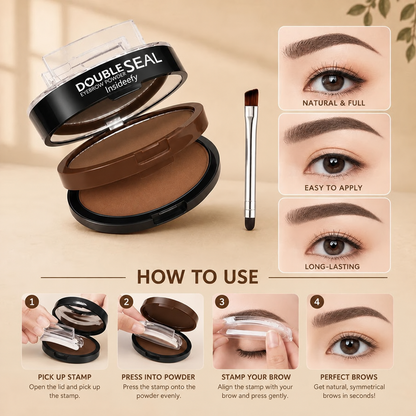 🔥 LAST DAY: BUY 1 GET 1 FREE 🌸 2-Color Waterproof Brow Stamp Kit for Quick, Natural-Looking Brows