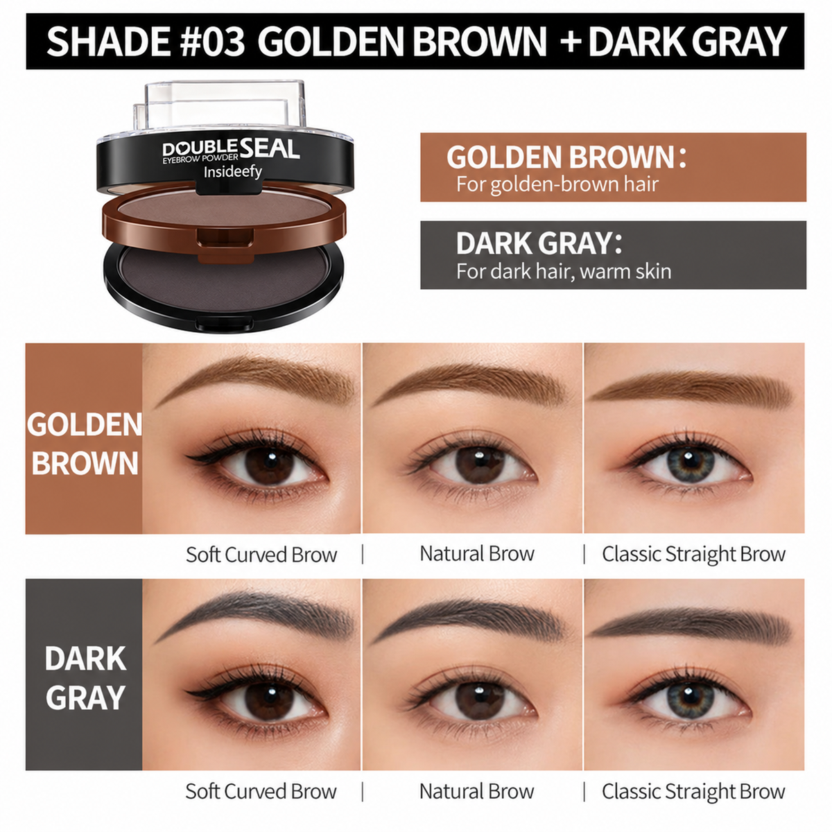 🔥 LAST DAY: BUY 1 GET 1 FREE 🌸 2-Color Waterproof Brow Stamp Kit for Quick, Natural-Looking Brows