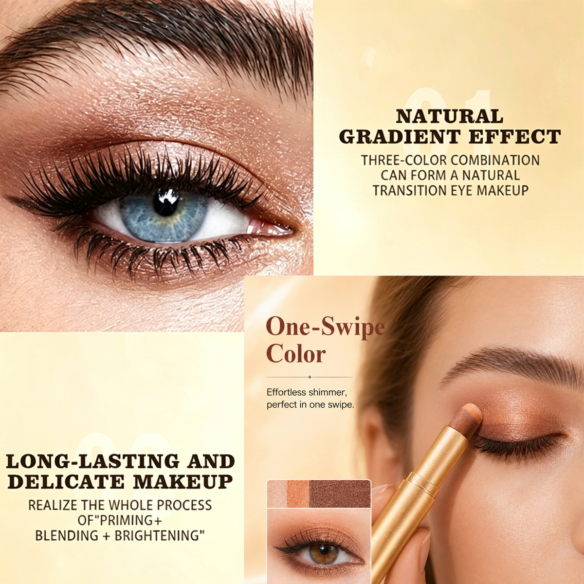 ✨Eyeshadow Stick – Waterproof Long-Wear Shimmer Eye Makeup